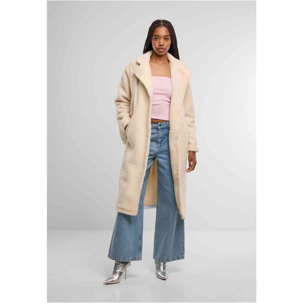 Urban Classics - Teddy Long Jas - Creme